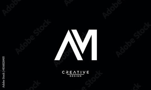 AM, MA, A, M, Abstract Letters Logo Monogram