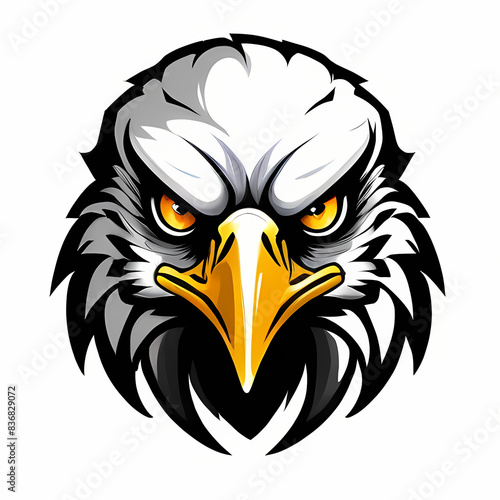 Eagle logo design, esports logo, red eagle, gaming logo