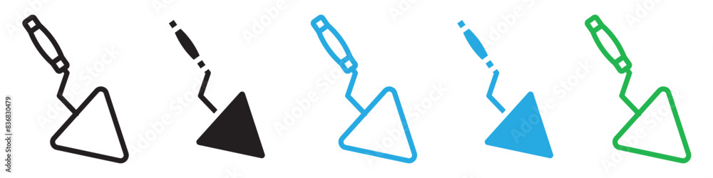 Trowel icon featuring a construction tool, suitable for building projects, masonry work, and DIY tutorials Trowel icon featuring a construction tool, suitable for building projects, masonry work, and DIY tutorials