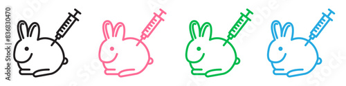 Animal testing icon highlighting lab experiments and research, ideal for scientific studies and ethical discussions