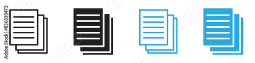 Documents icon showing organized paperwork, suitable for office administration and business documentation