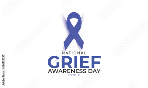 National Grief awareness day. background, banner, card, poster, template. Vector illustration.