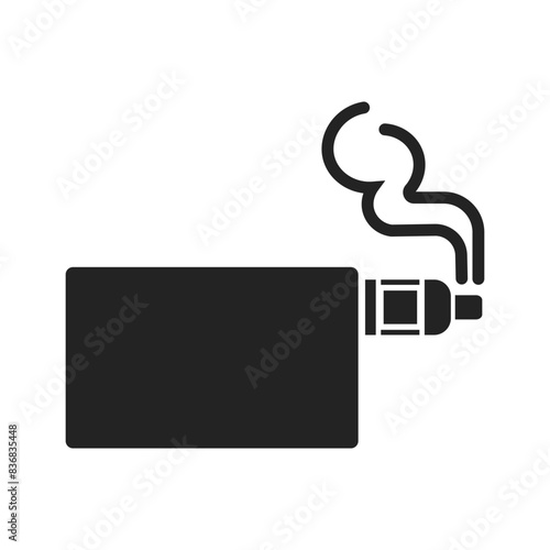 Isolated pictogram icon of electric smoke, vaping, vape smoking graphic element