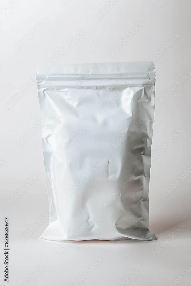 A white paper biodegradable bag with a zip lock, set against a minimalist background, highlighting its environmentally friendly attributes A white paper biodegradable bag with a zip lock, set against a minimalist background, highlighting its environmentally friendly attributes