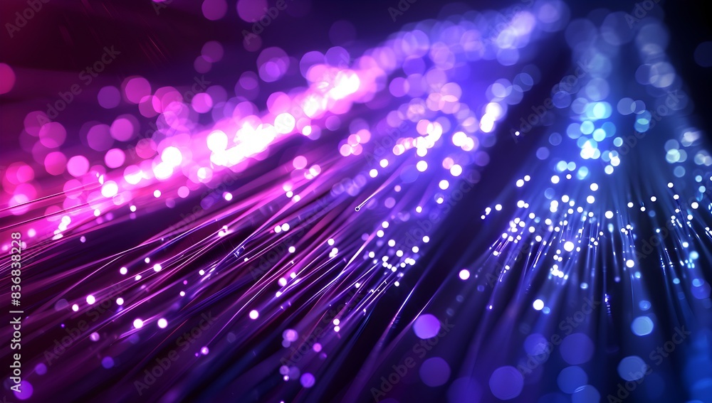 Abstract purple and blue background with fiber optic lines
Abstract purple and blue background with fiber optic lines