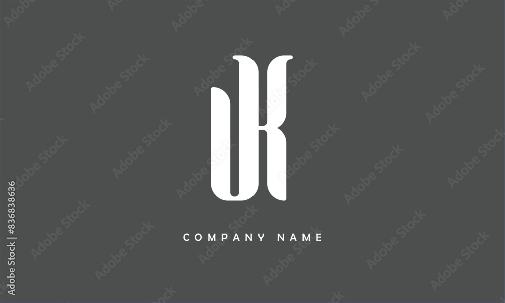 UK, KU, U, K Abstract Letters Logo Monogram UK, KU, U, K Abstract Letters Logo Monogram