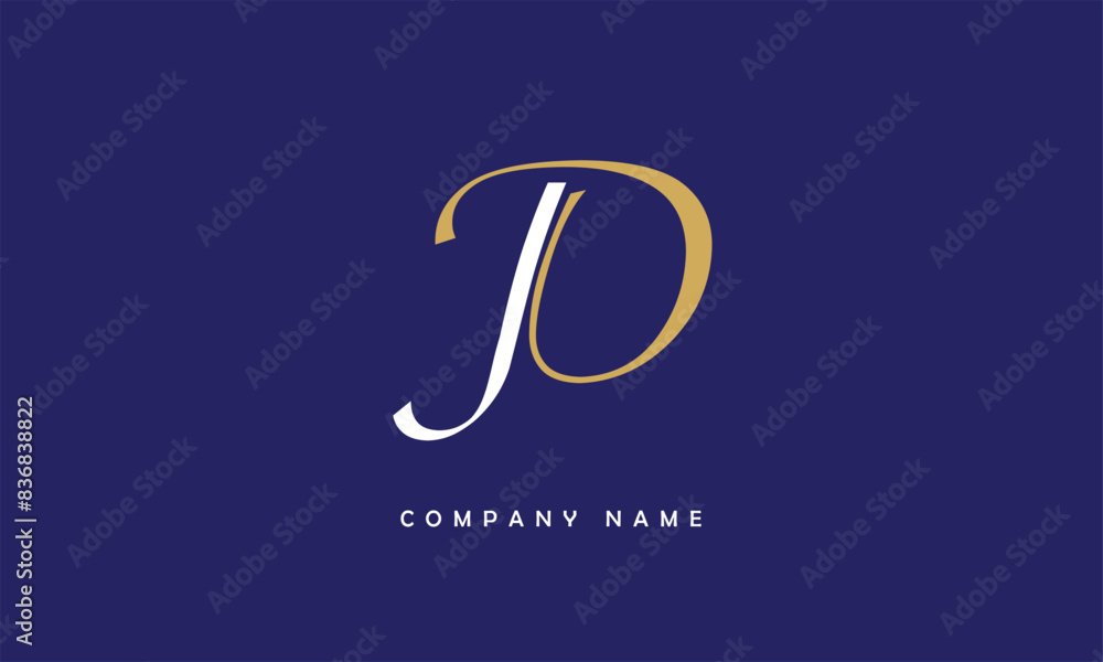 JD, DJ, J, D Abstract Letters Logo Monogram JD, DJ, J, D Abstract Letters Logo Monogram