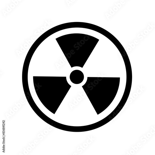 vector radiation danger sign with simple design
