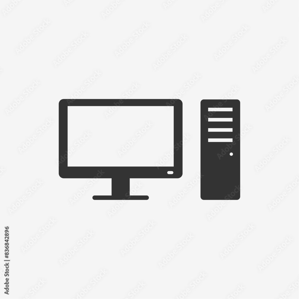 Computer icon. PC icon design isolated on a white background. Computer icon. PC icon design isolated on a white background.