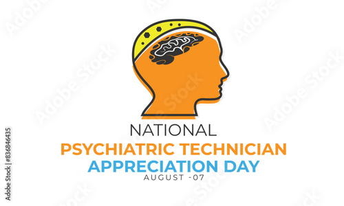 National Psychiatric technician appreciation day. background, banner, card, poster, template. Vector illustration.