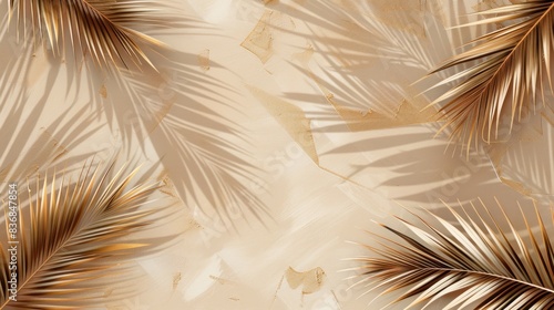 tropical palm leaves wallpaper © Helen