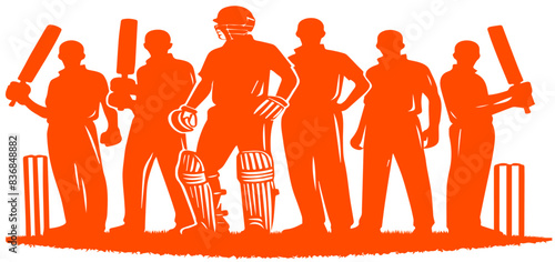 Cricket Player Silhouette Vector Images