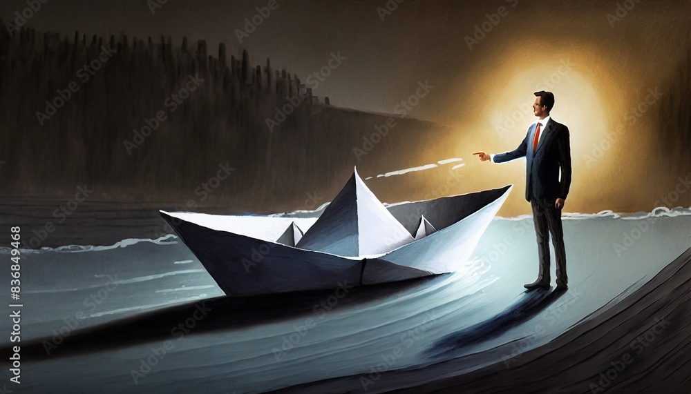 Obraz premium boat in the sea