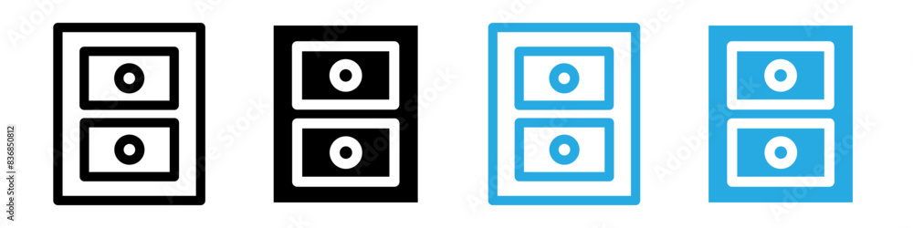 Banking locker icon depicting secure storage for valuables, perfect for financial institutions and safety deposit services Banking locker icon depicting secure storage for valuables, perfect for financial institutions and safety deposit services
