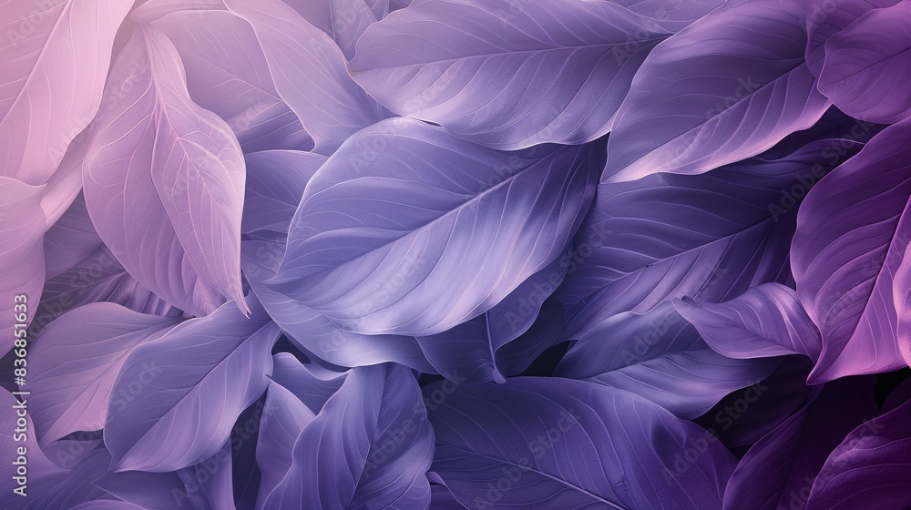 Vibrant violet natural backdrop with leaves and abstract waves. Vibrant violet natural backdrop with leaves and abstract waves.