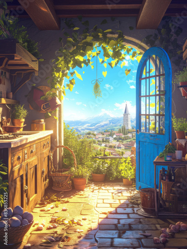 Middle Ages Magic Kitchen Room indoor scene