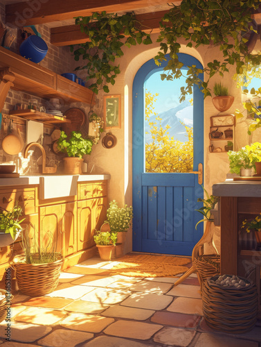 Middle Ages Magic Kitchen Room indoor scene