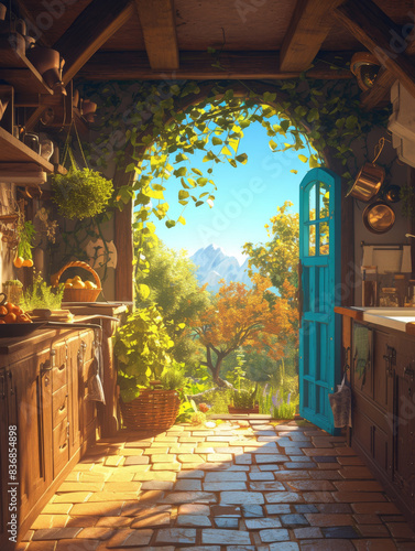 Middle Ages Magic Kitchen Room indoor scene