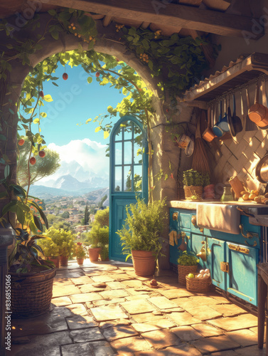 Middle Ages Magic Kitchen Room indoor scene