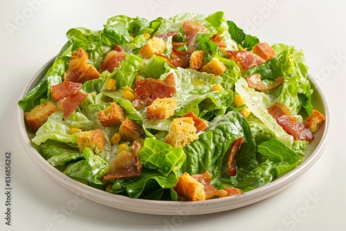 Caesar Salad with Spicy Pancetta and Crispy Cornbread Croutons