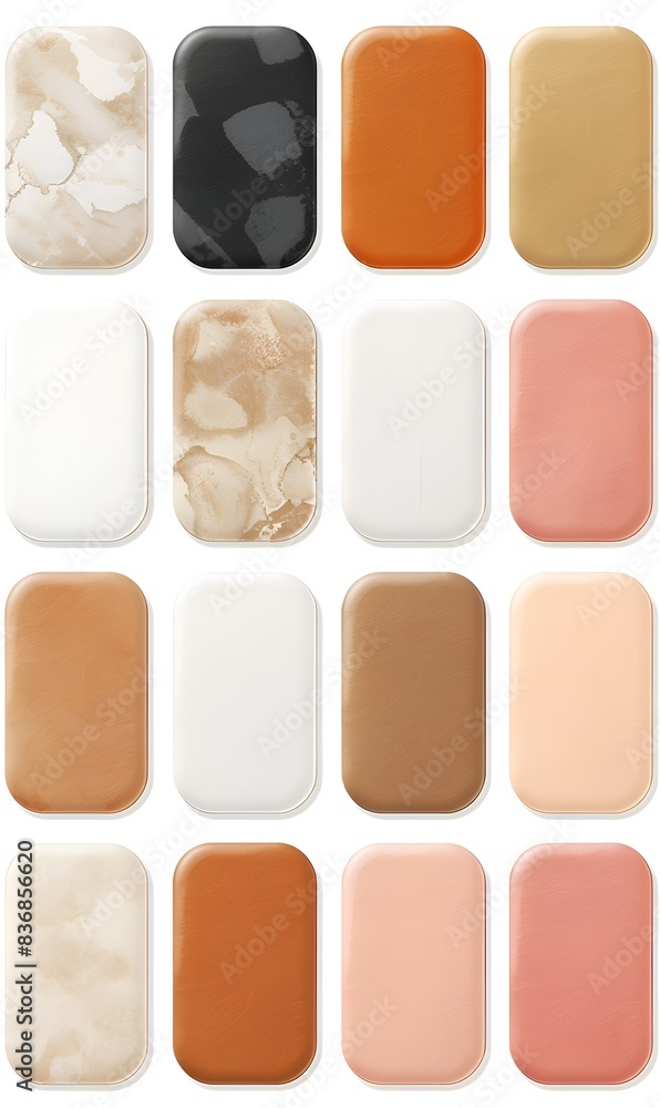 A collection of different colored tiles arranged in a grid. The tiles are of various colors and sizes, creating a visually interesting pattern. Scene is one of creativity and design A collection of different colored tiles arranged in a grid. The tiles are of various colors and sizes, creating a visually interesting pattern. Scene is one of creativity and design