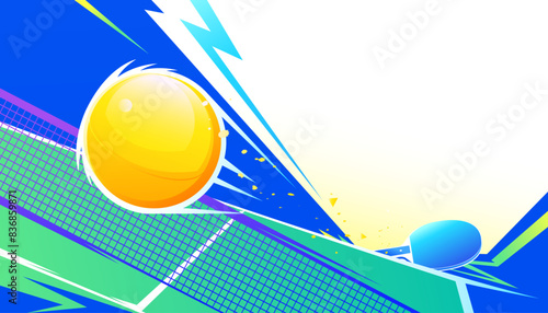 Abstract table tennis background design. The sports concept