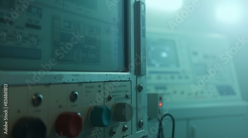 Wallpaper Mural Operating room control panel, close-up in fog, deserted, soft focus, late night light Torontodigital.ca