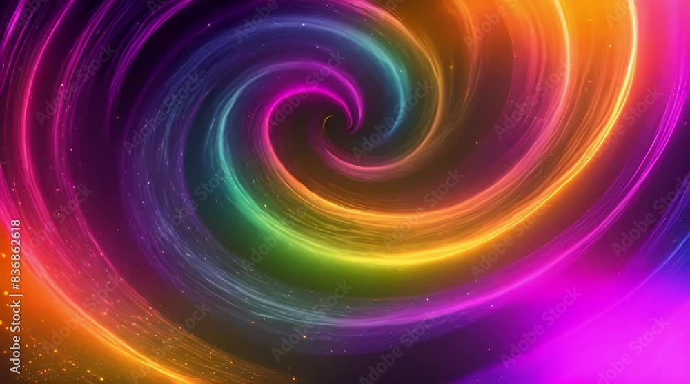 Abstract Rainbow Swirl Light Animation Loop Abstract Rainbow Swirl Light Animation Loop