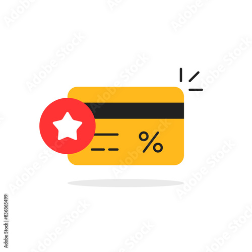 yellow credit card with star icon