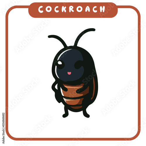 cute cockroaches, coloring book