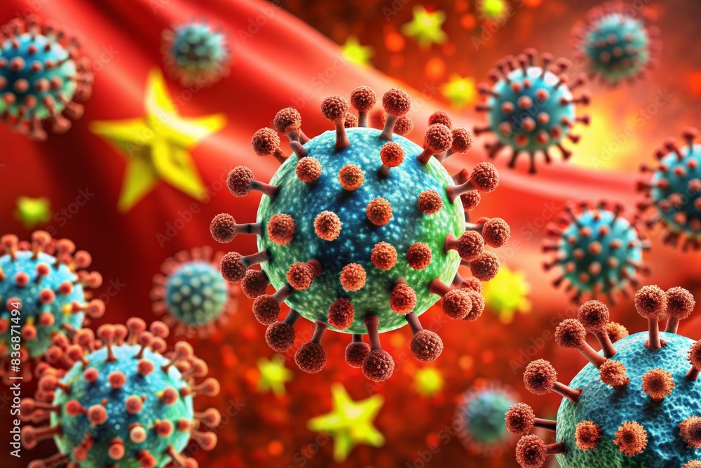 Virus background with disease cells and red blood cell. Virus background with disease cells and red blood cell.