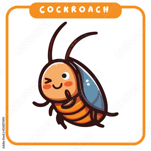cute cockroaches, coloring book