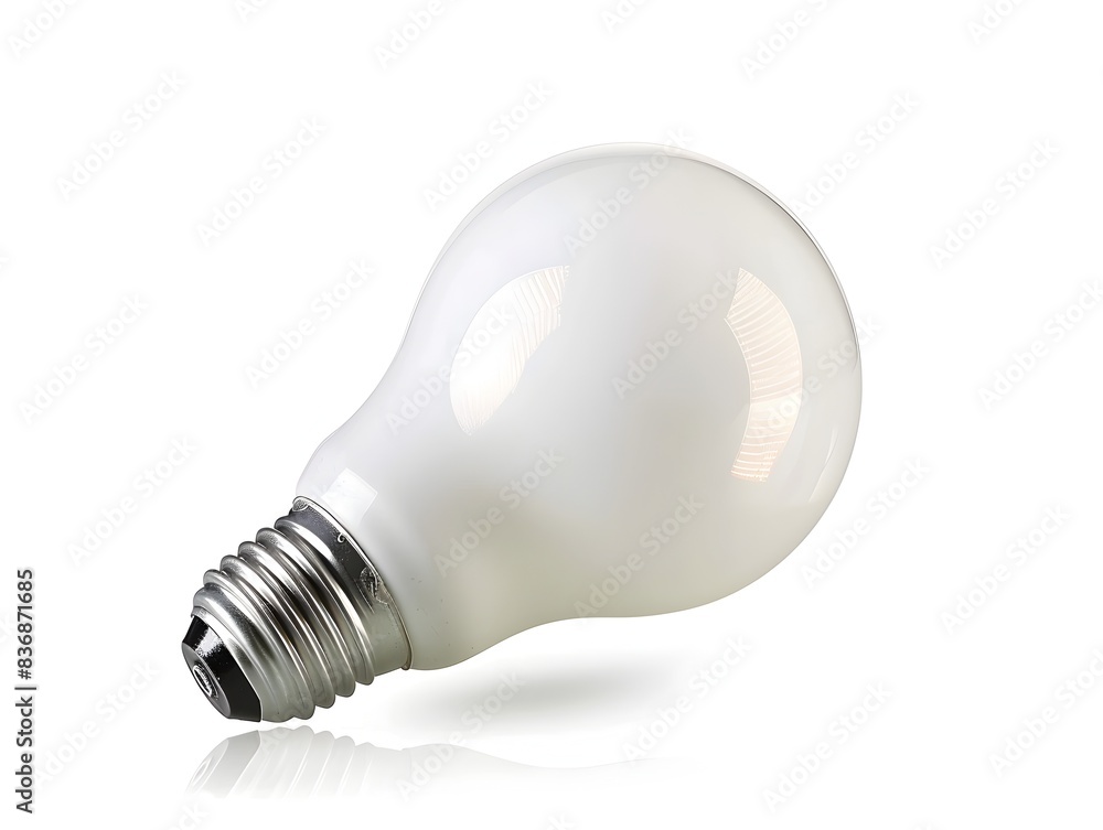 Classic White Light Bulb On Minimalist Background Classic White Light Bulb On Minimalist Background