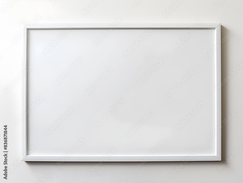 Minimalist White Board on Plain Background Blank Template for Presentation or Message Minimalist White Board on Plain Background Blank Template for Presentation or Message