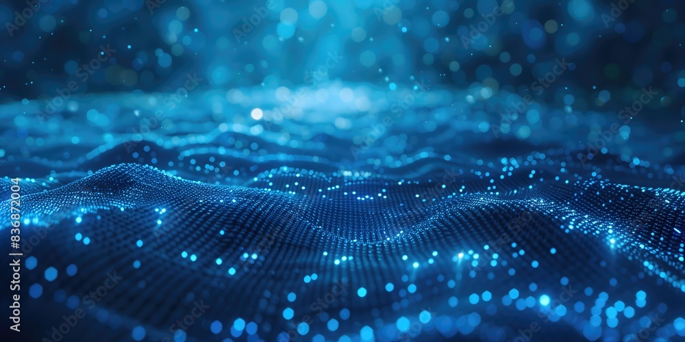 custom made wallpaper toronto digitalA blue ocean with a lot of dots in it. The dots are scattered all over the ocean, giving it a dreamy and ethereal appearance
