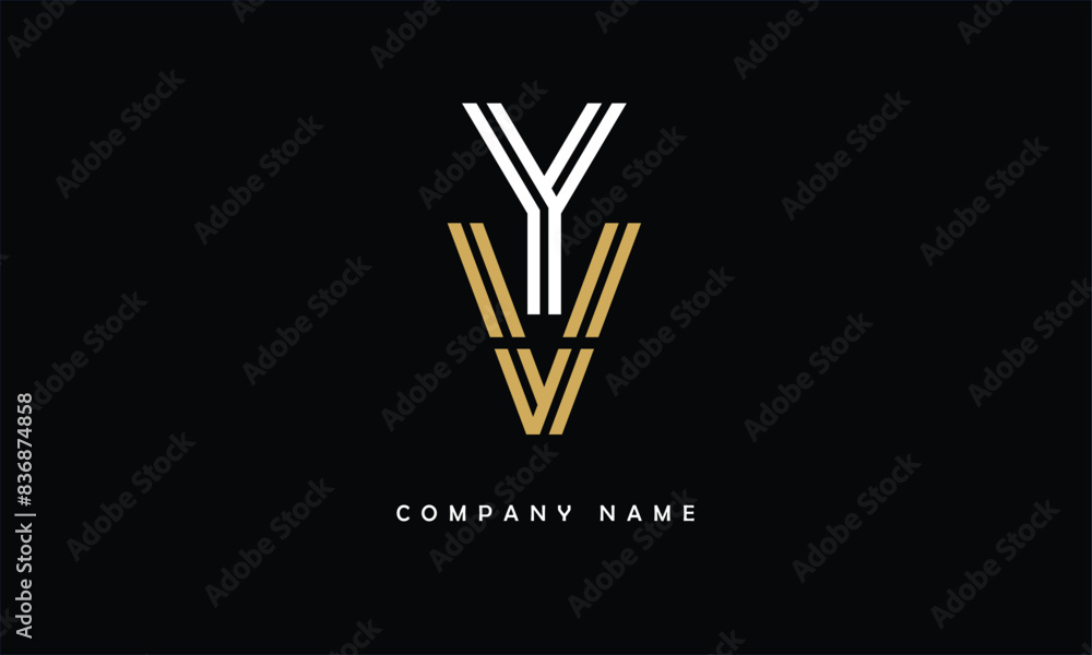 YV, VY, Y, V Abstract Letters Logo Monogram YV, VY, Y, V Abstract Letters Logo Monogram