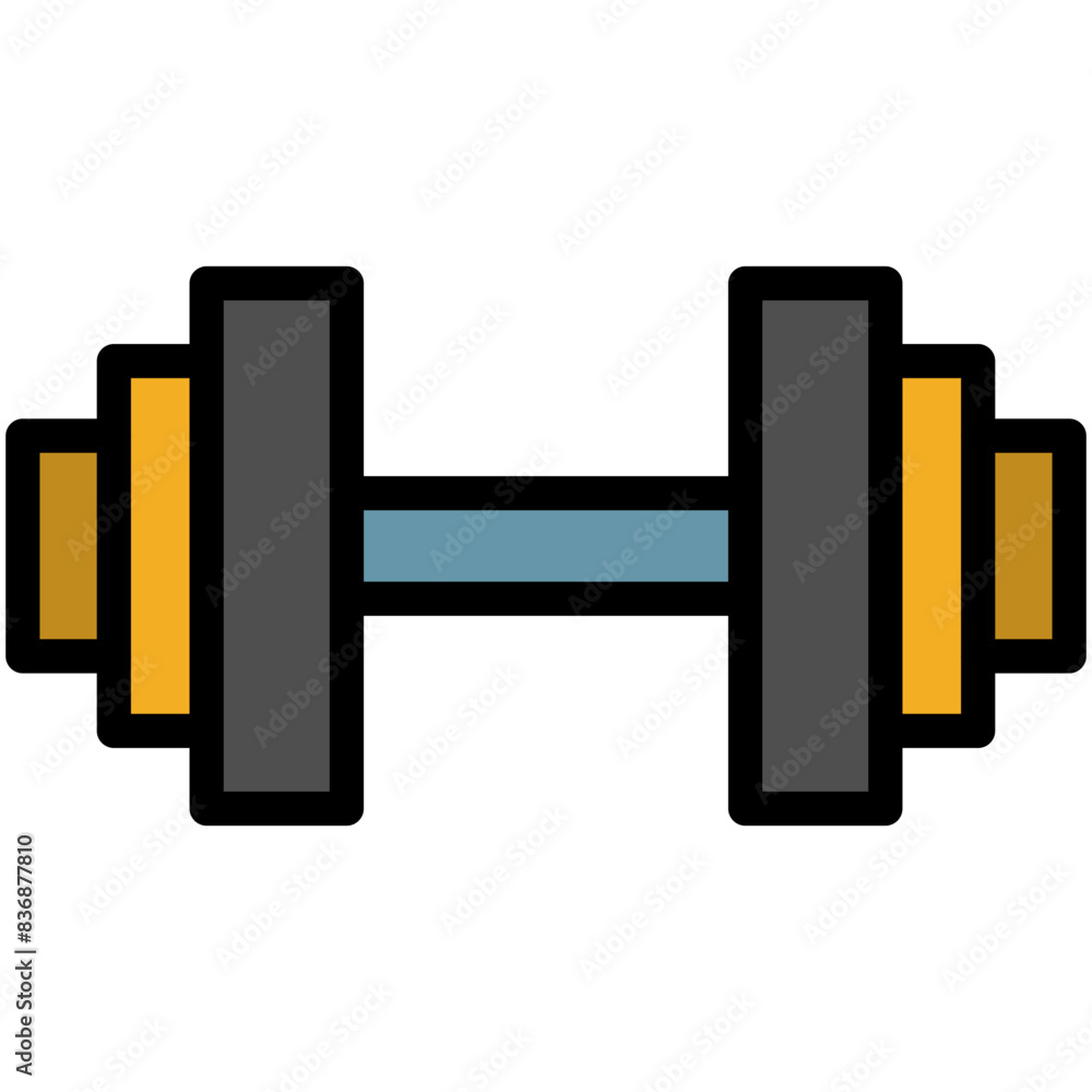 dumbell filled line icon dumbell filled line icon