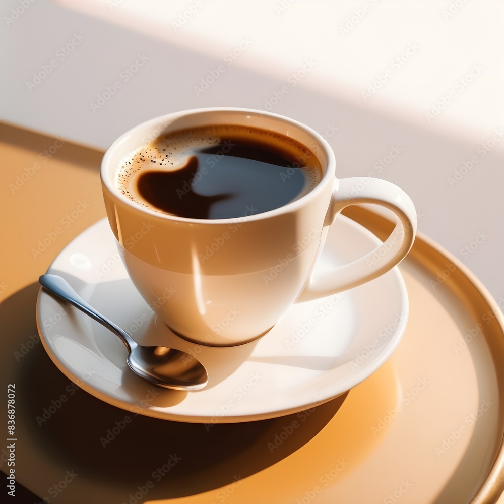 Obraz premium cup of coffee isolated on white background