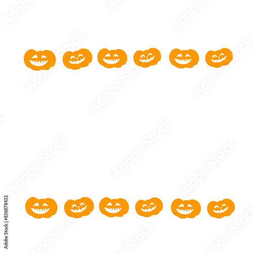 Halloween pumpkin divider border