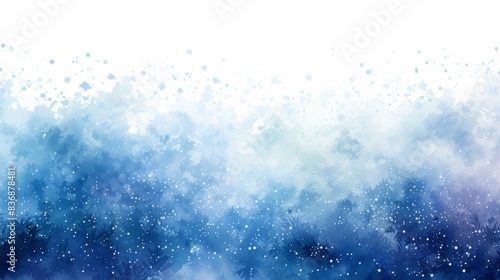 Abstract blue watercolor gradient background blending into white, ideal for artistic and creative projects, with a soft, dreamy texture.