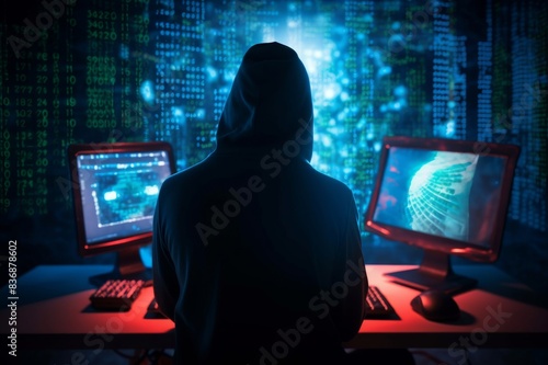 hacker attacking internet