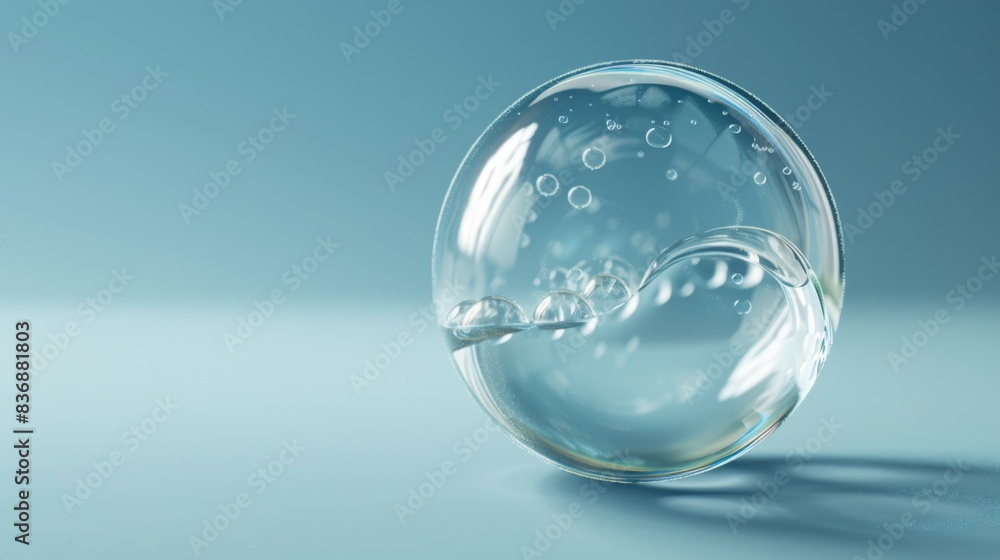 Glass object on a table Glass object on a table