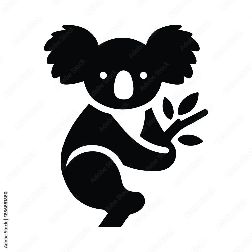 Naklejka premium koala silhouette vector