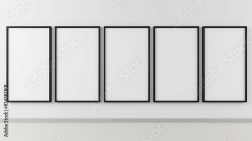 Multi frame mockup, home room interior, wall poster frame