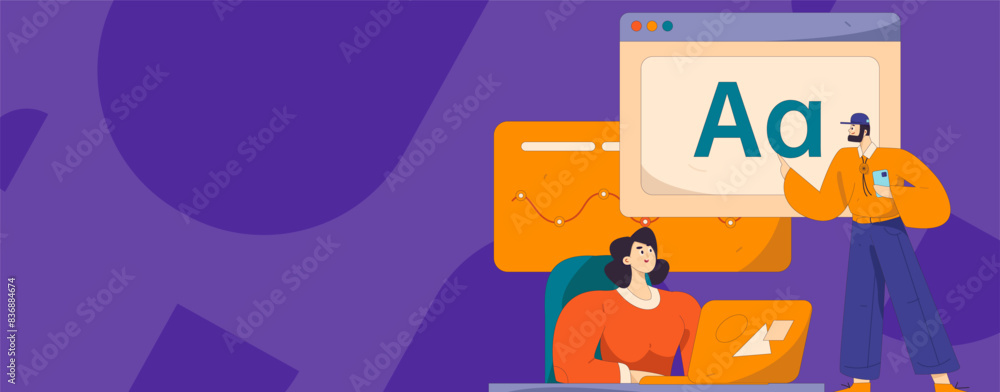Fototapeta premium Communicate with consultants flat vector character concept operation hand drawn illustration