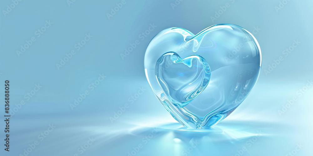 The Heart of Gratitude: A light blue background, featuring a large open heart shape with a smaller heart inside, radiating warmth and sincerity The Heart of Gratitude: A light blue background, featuring a large open heart shape with a smaller heart inside, radiating warmth and sincerity