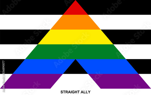 Flag of STRAIGHT ALLY, STRAIGHT ALLY flag