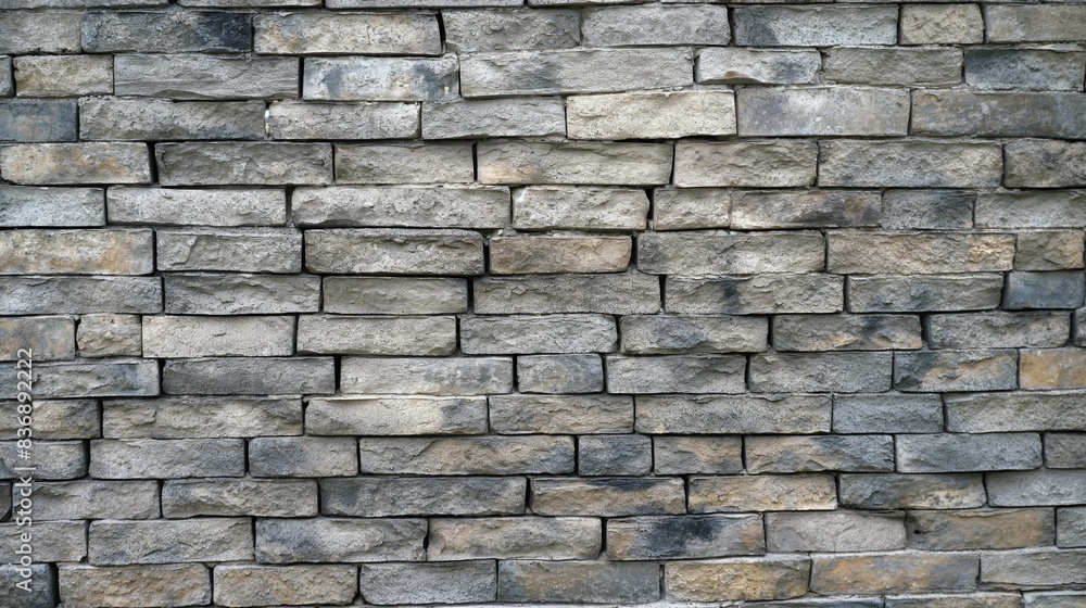 Fototapeta premium Brick wall background wallpaper featuring a rustic and textured surface, perfect for adding an urban or vintage aesthetic to any space.