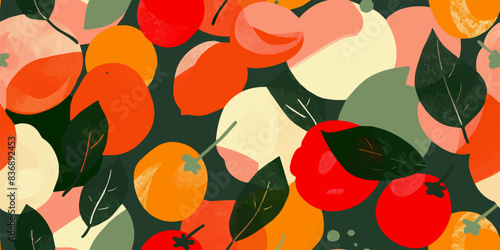 Seamless fruit wallpaper background