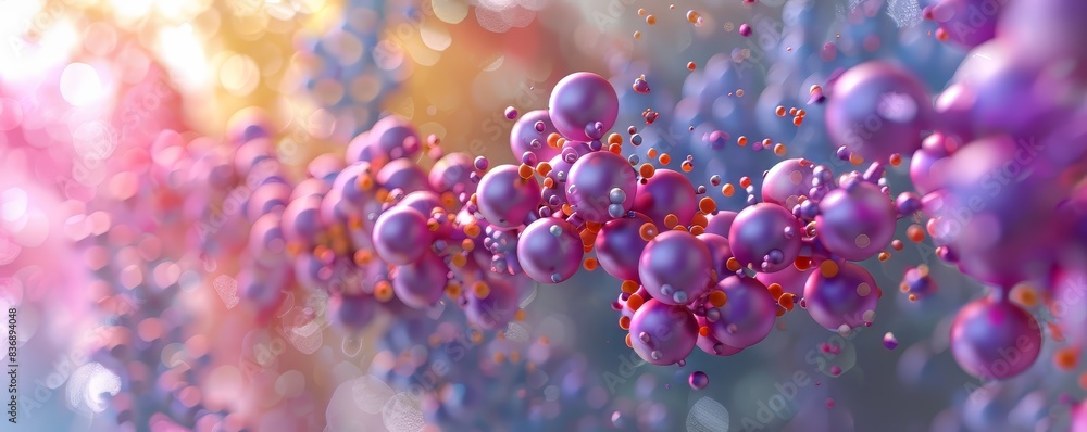 Abstract Purple Spheres Floating in Light Abstract Purple Spheres Floating in Light